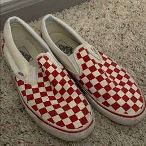 Red checkered vans